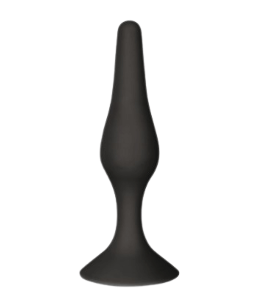 Plug Anal Noir en Silicone avec Ventouse Taille S 10,5 cm Pocket Pleasure + 1 dosette de lubrifiant